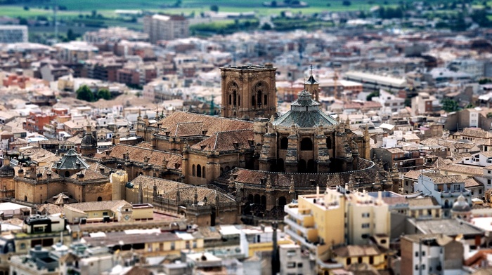 Granada, tilt shift, city, Spain