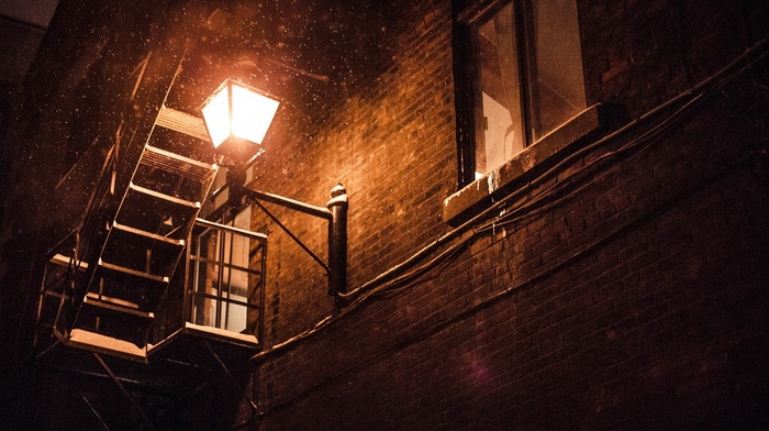 photography, street light, snow, street