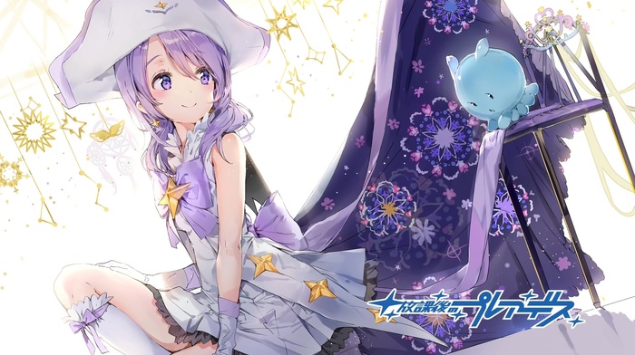 Houkago no Pleiades, purple eyes, anime, anime girls, purple hair, Nanako Houkago no Pleiades