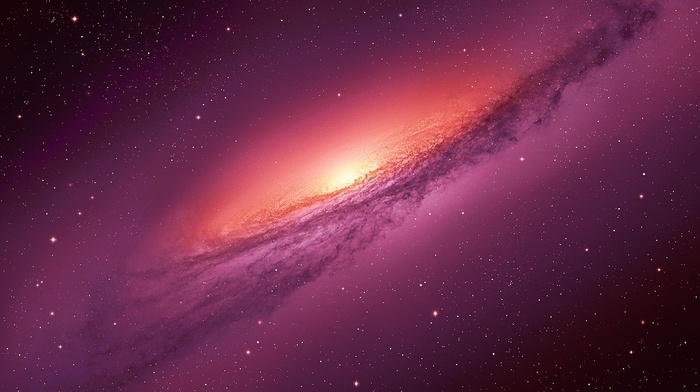 purple, space, render, stars, galaxy