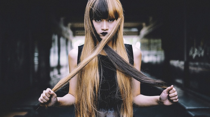 girl, model, hair