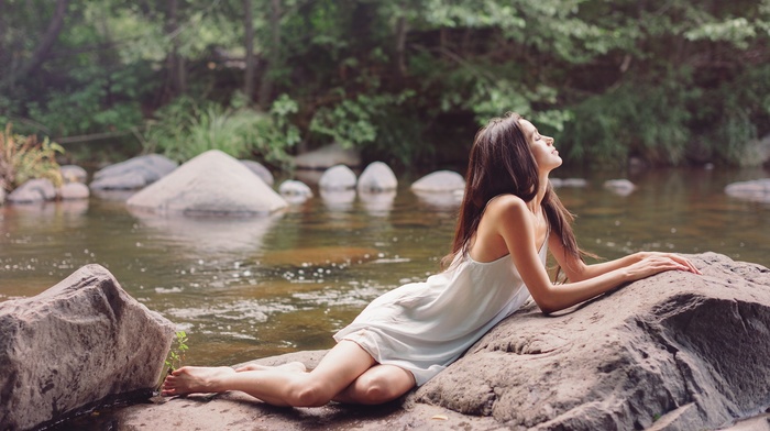 girl, model, girl outdoors