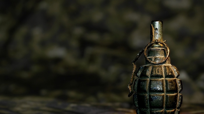 grenades, military, depth of field