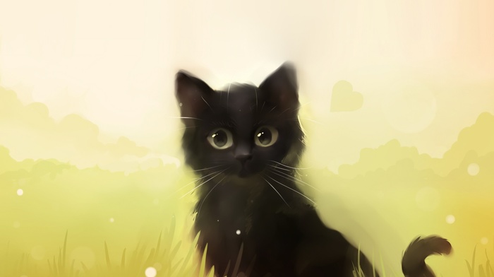 cat, apofiss, painting, black cats