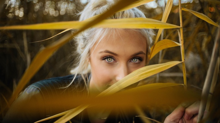 blonde, girl, portrait, face