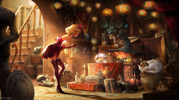 anime girls, artwork