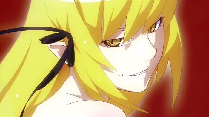 anime, blonde, monogatari series, long hair, Oshino Shinobu, anime girls