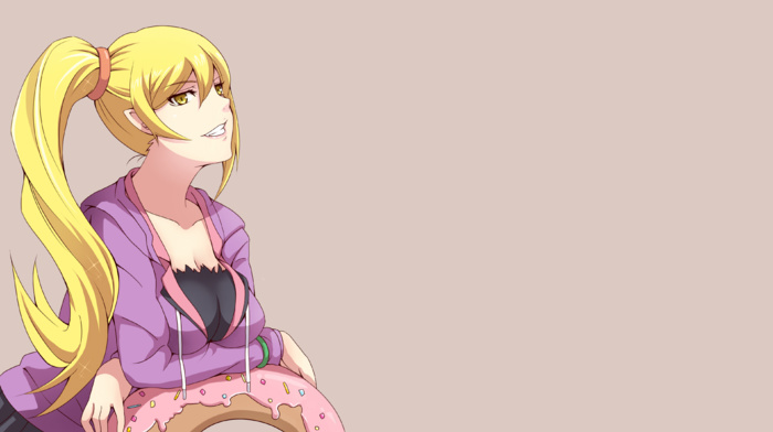 monogatari series, blonde, anime girls, long hair, anime, Oshino Shinobu