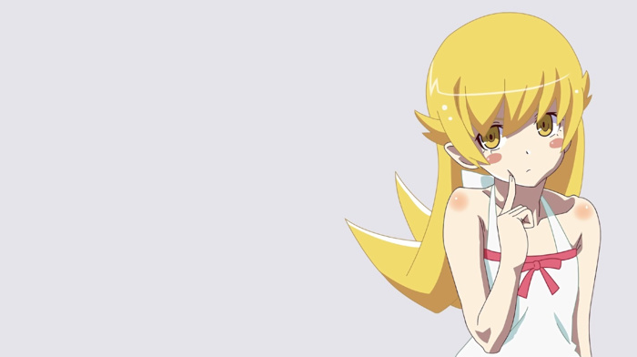 blonde, anime, anime girls, monogatari series, Oshino Shinobu, long hair