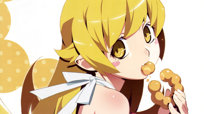 anime girls, anime, monogatari series, long hair, blonde, Oshino Shinobu