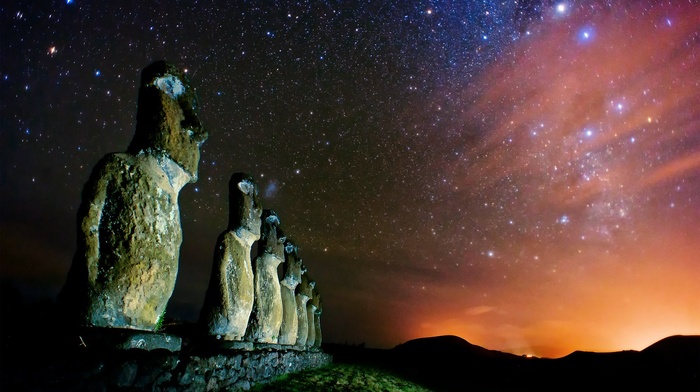 stars, culture, Easter Island, sculpture
