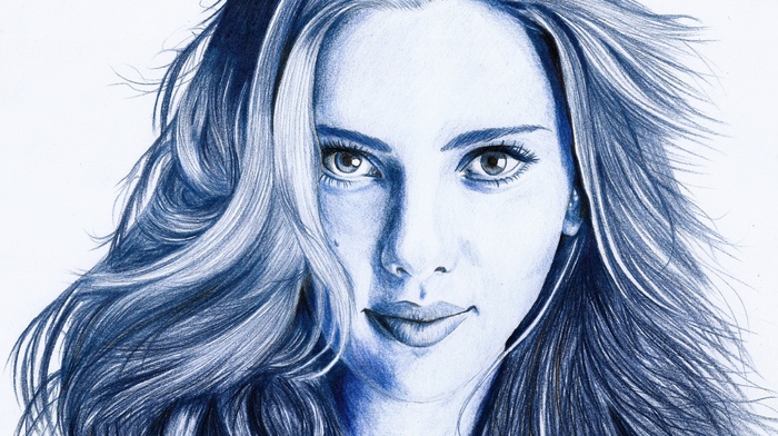 actress, artwork, Scarlett Johansson