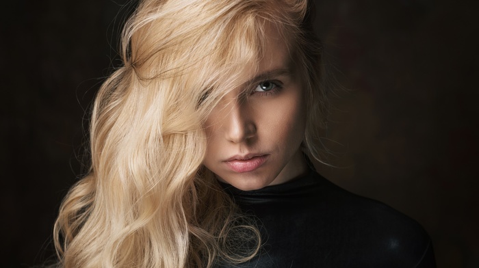 portrait, girl, Maria Popova, blonde, model, face