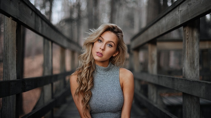 blonde, girl, portrait