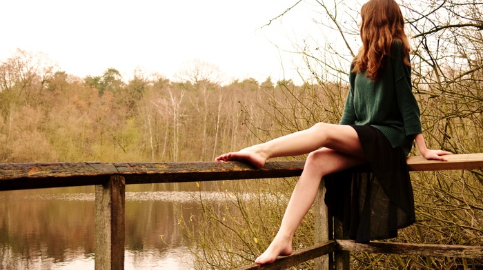 redhead, lake