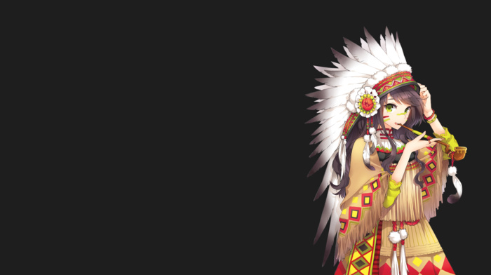 anime girls, headdress, anime