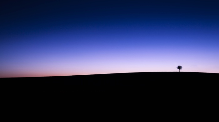 horizon, silhouette