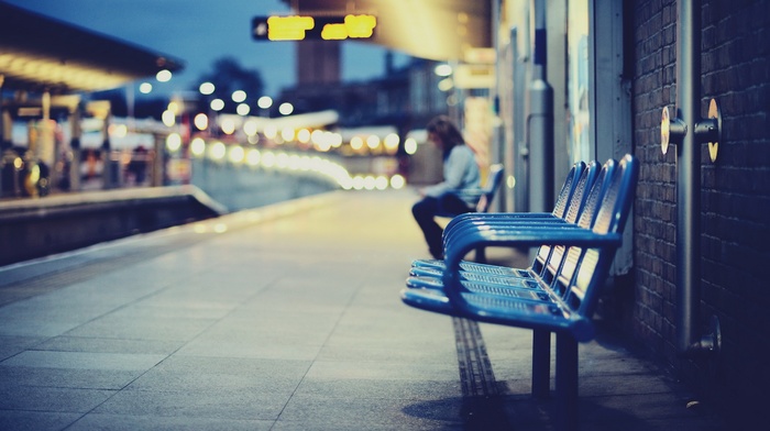 bench, night