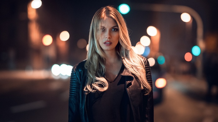 portrait, face, girl, blonde