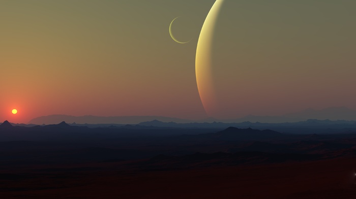 planet, science fiction, landscape
