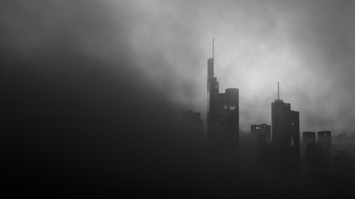 city, urban, mist