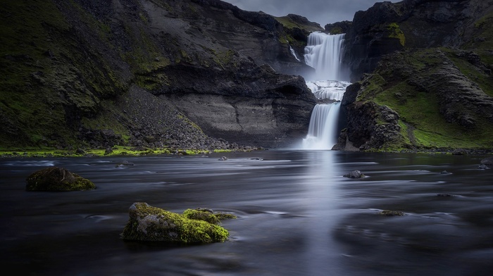 waterfall, river