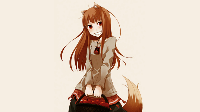 Holo, anime girls, Spice and Wolf, wolf girls, anime