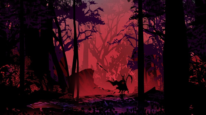 reaper, red, forest