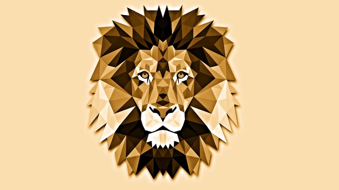 lion, minimalism