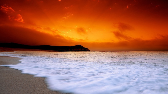 landscape, snow, beach