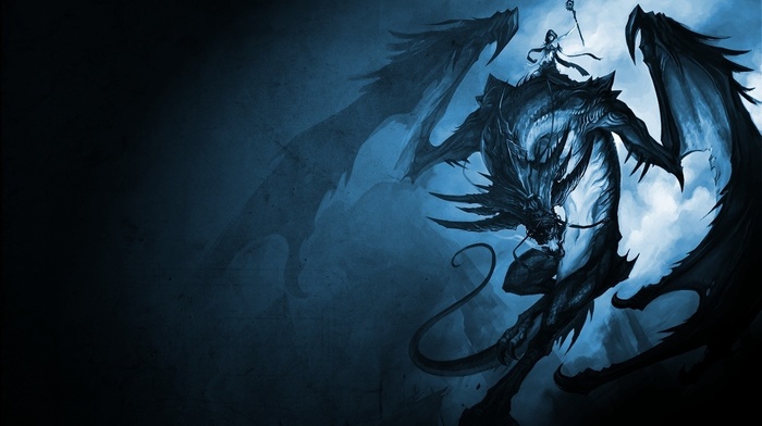 dragon, illustration, fantasy art