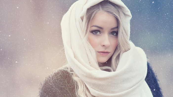 girl, snow