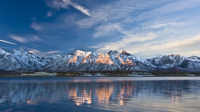 snowy peak, mountain, nature