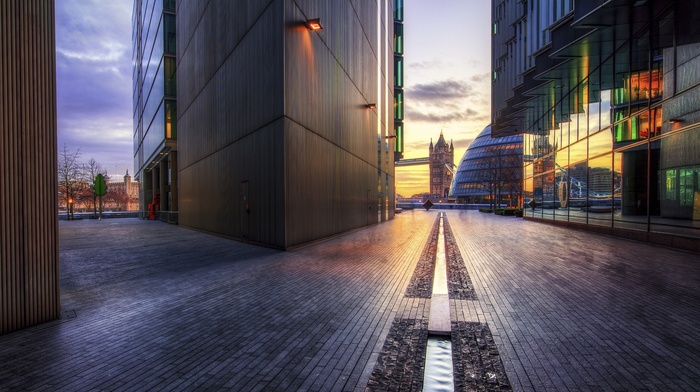 reflection, England, HDR, London, building