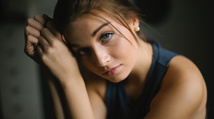 portrait, girl, face, model