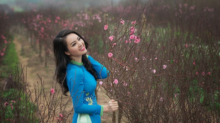 Asian, girl, model, girl outdoors