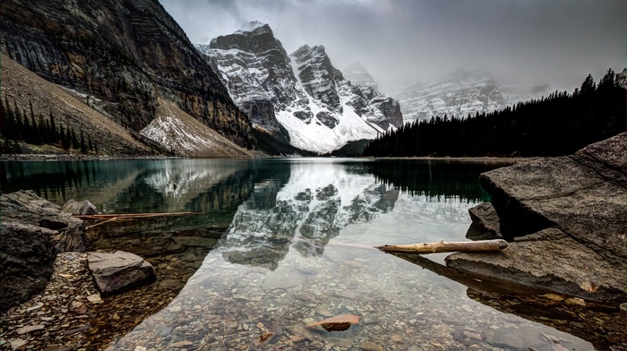 mountain, Canada, landscape, morraine lake