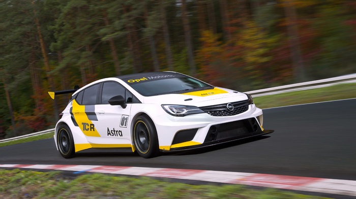 motion blur, Opel Astra TCR, race tracks, car