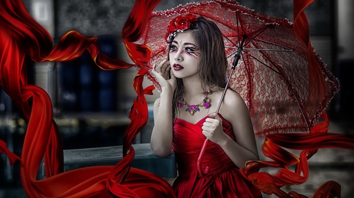 girl, Asian, model