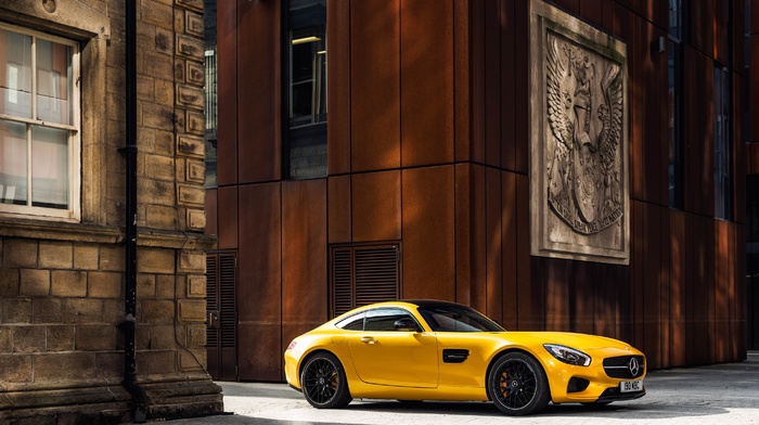 Mercedes, AMG GT, yellow cars, vehicle, car