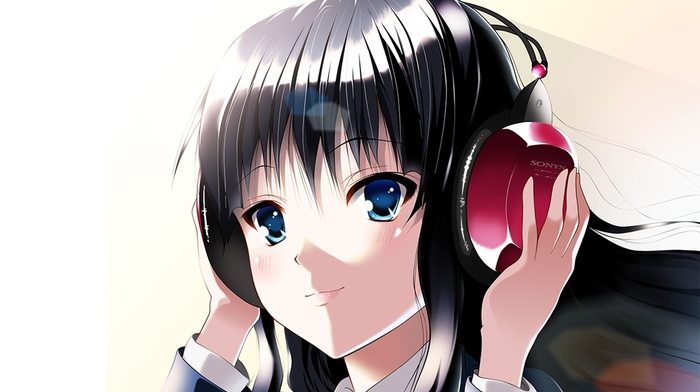 K, on, headphones, anime, Akiyama Mio