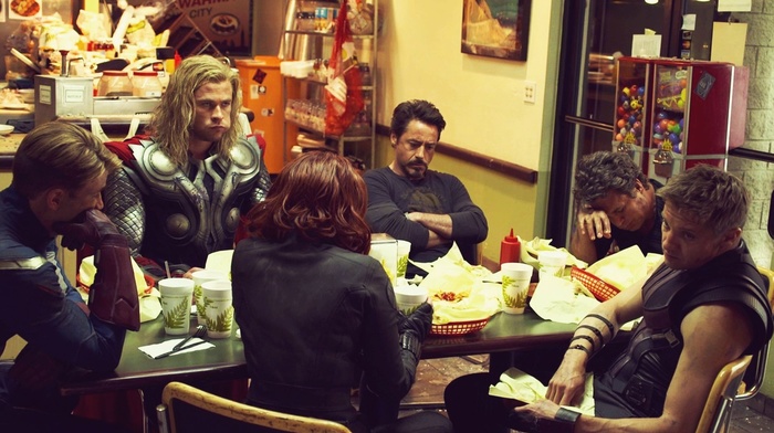 Captain America, The Avengers, Iron Man, hawkeye, Black Widow, Thor, Shawarma, Tony Stark, Bruce Banner