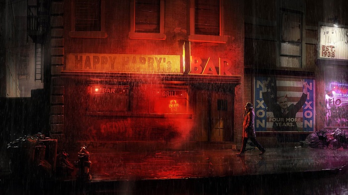 Watchmen, DC Comics, Rorschach, rain