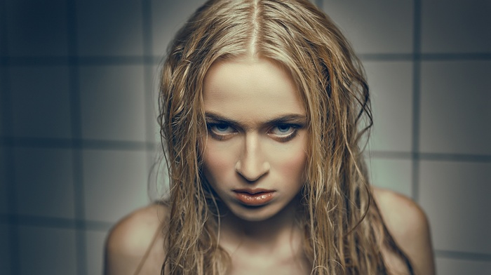 face, blonde, girl, model