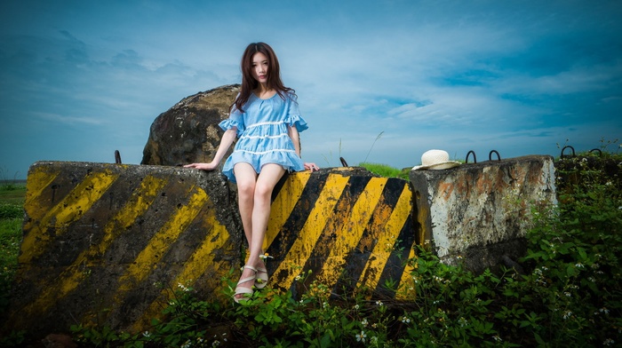 girl outdoors, model, Asian, girl