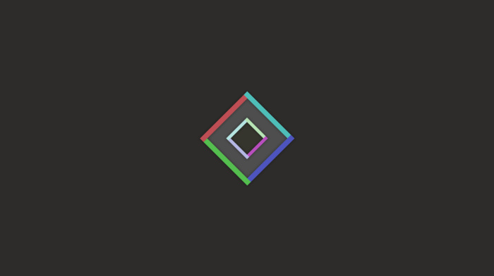 minimalism, colorful, logo, dark