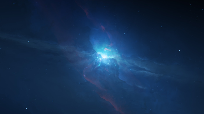 space, blue, ultrawide, astrophotography