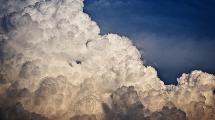 sky, nature, aerial view, clouds