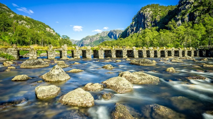 landscape, nature, river, water