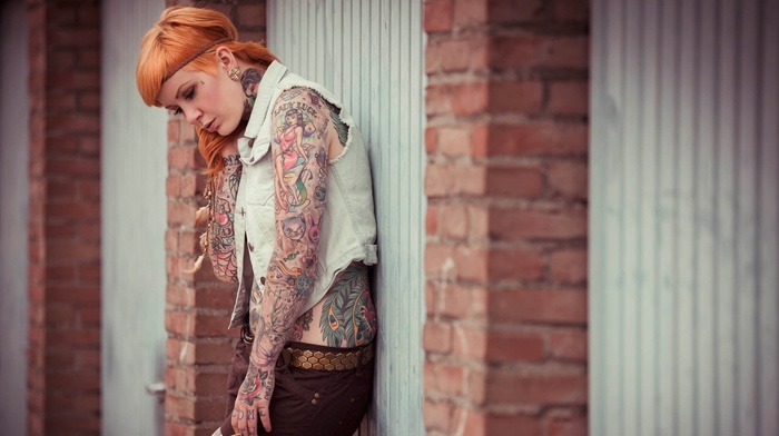 girl, tattoo